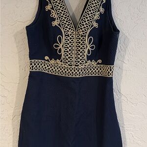 Lilly Pulitzer Black and Gold Embroidered Garment